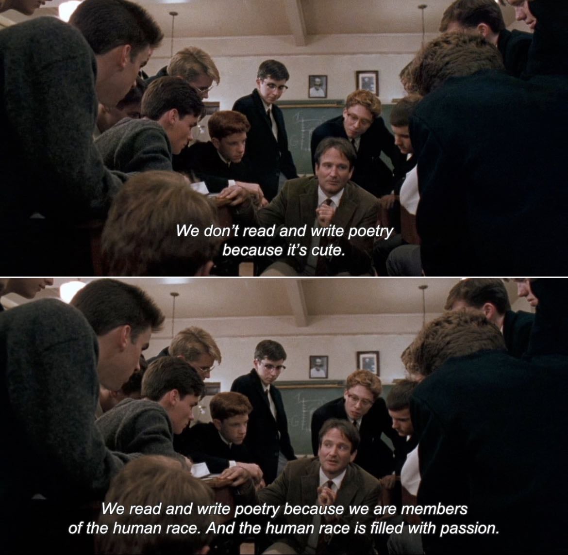 we are members of the human race - dead poets society