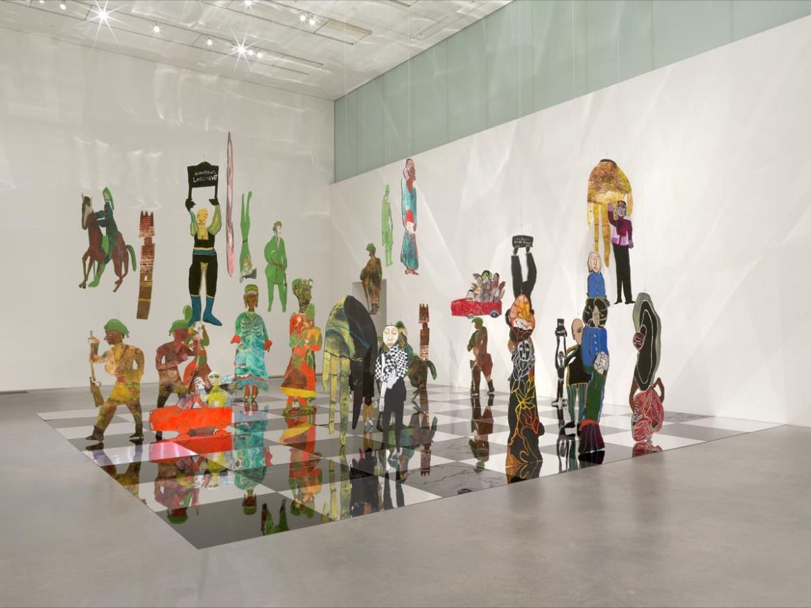 institution vs the mass - anna boghiguian