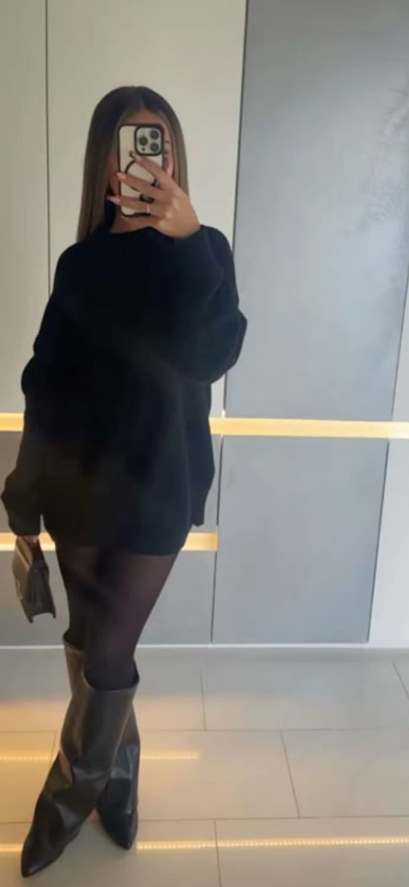 mini skirt & boots