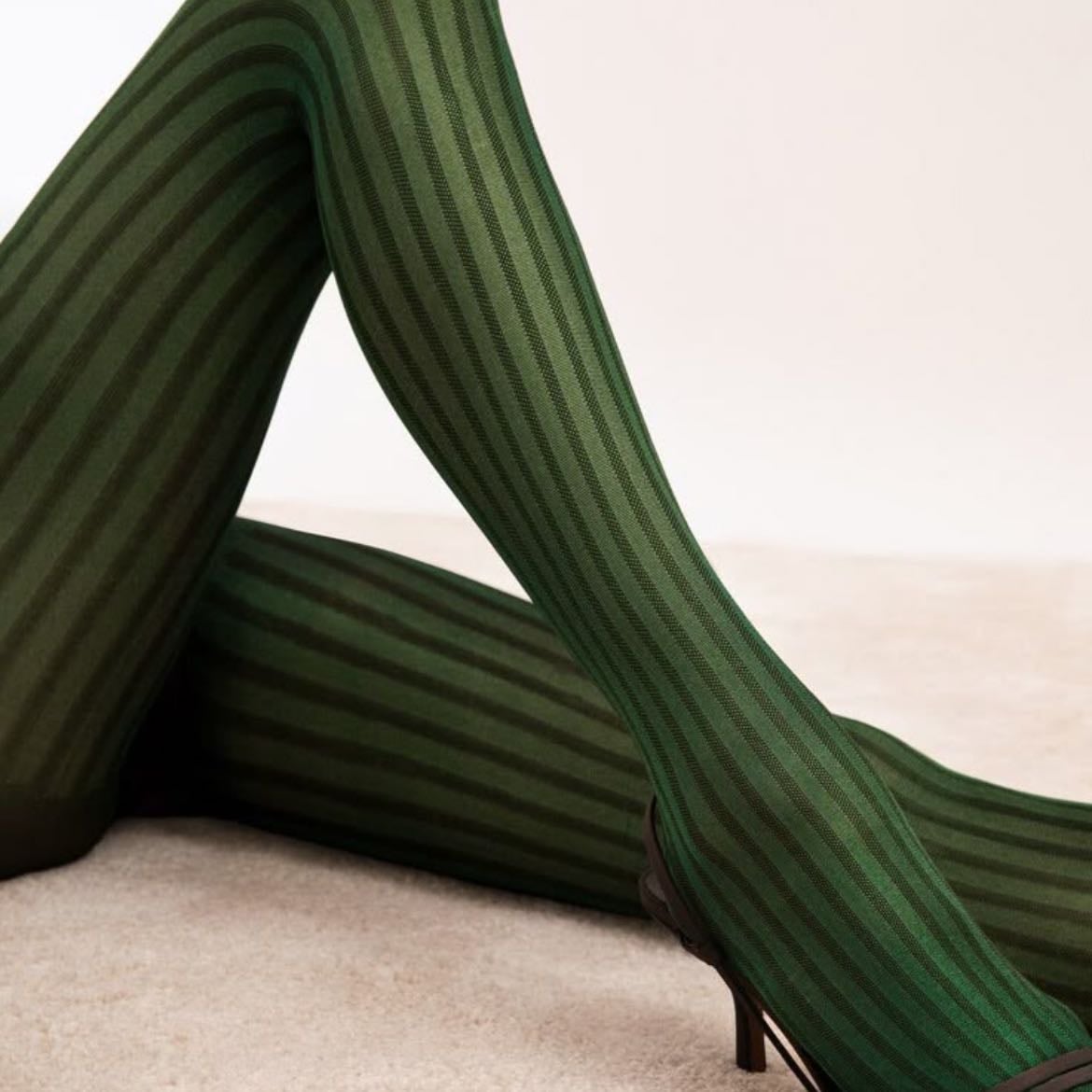 green striped tights