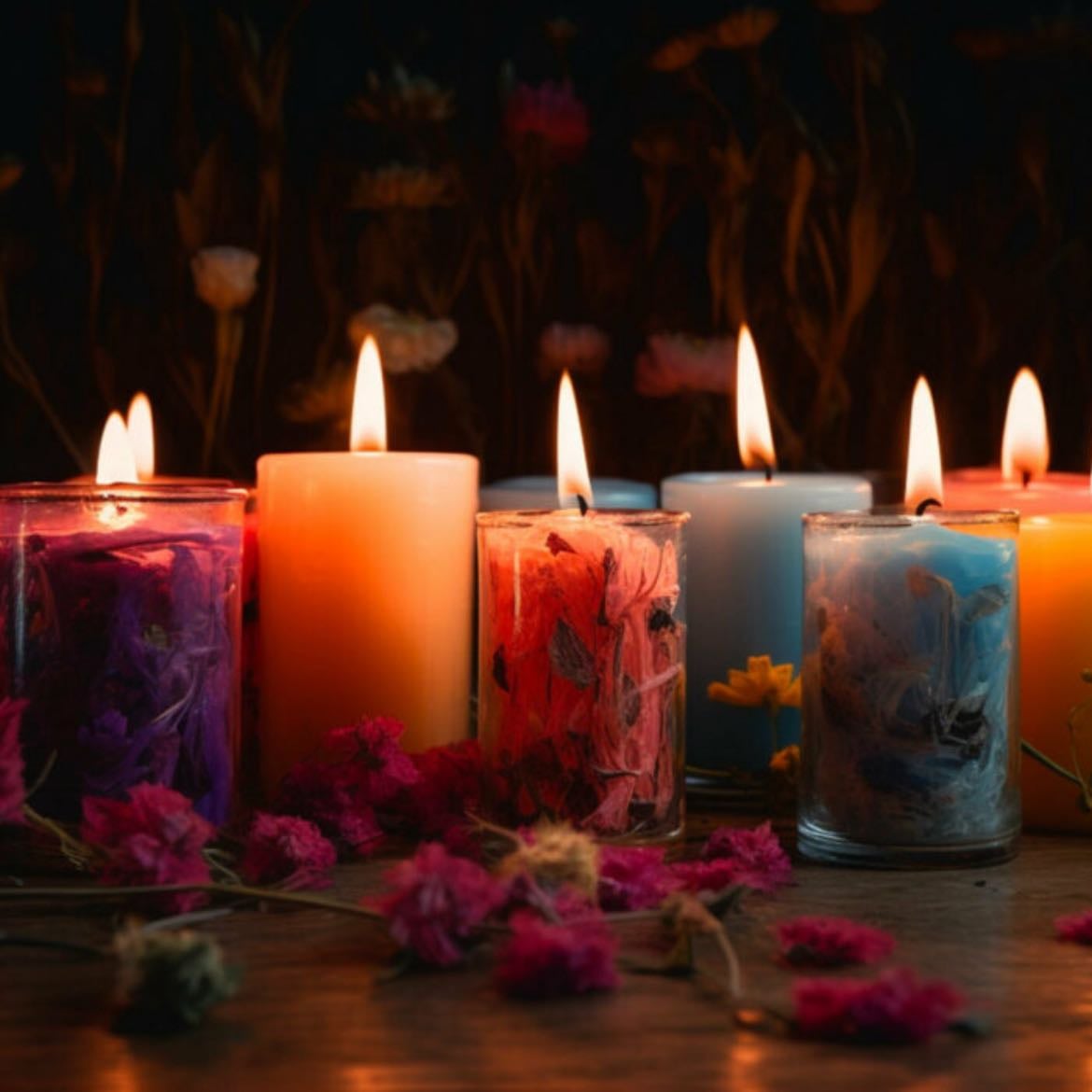 colorful candles