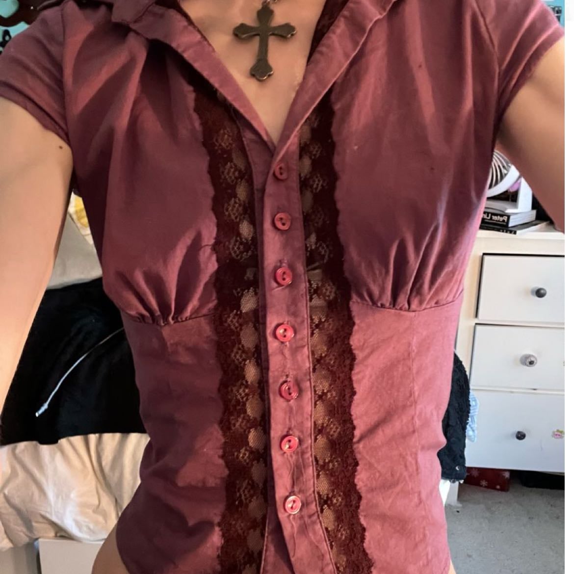 colorful button up