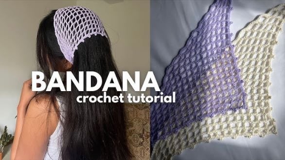 Bandana Crochet - Por Adara Daniela