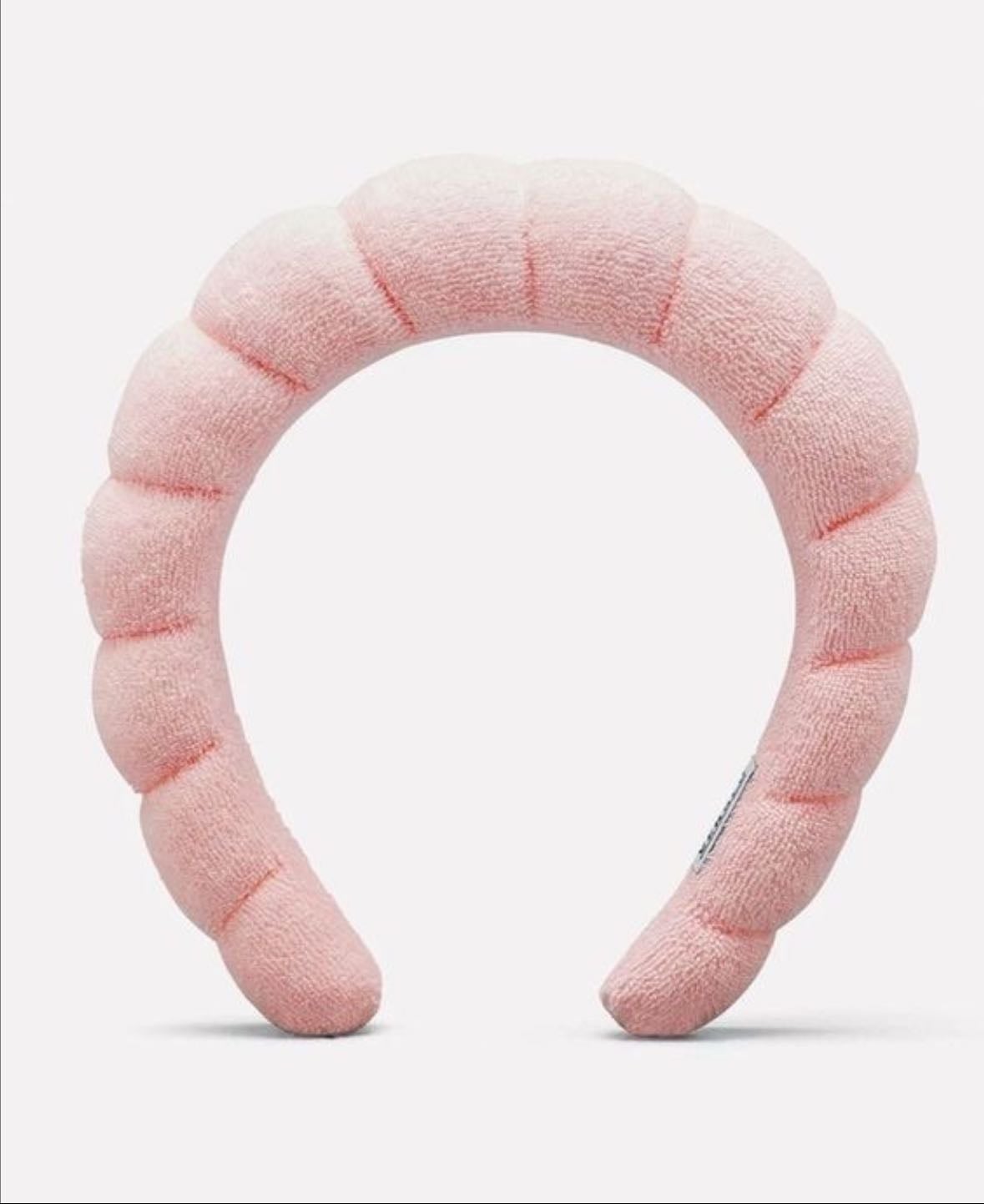 Vincha puffy - Vincha para skincare o maquillaje, rosita.