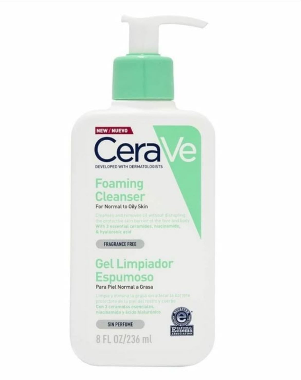 CeraVe: Gel limpiador - De piel mixta a grasa.