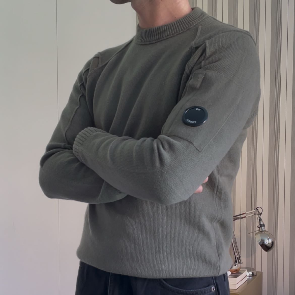 Knit Jumper Olive Green - C.P. Company