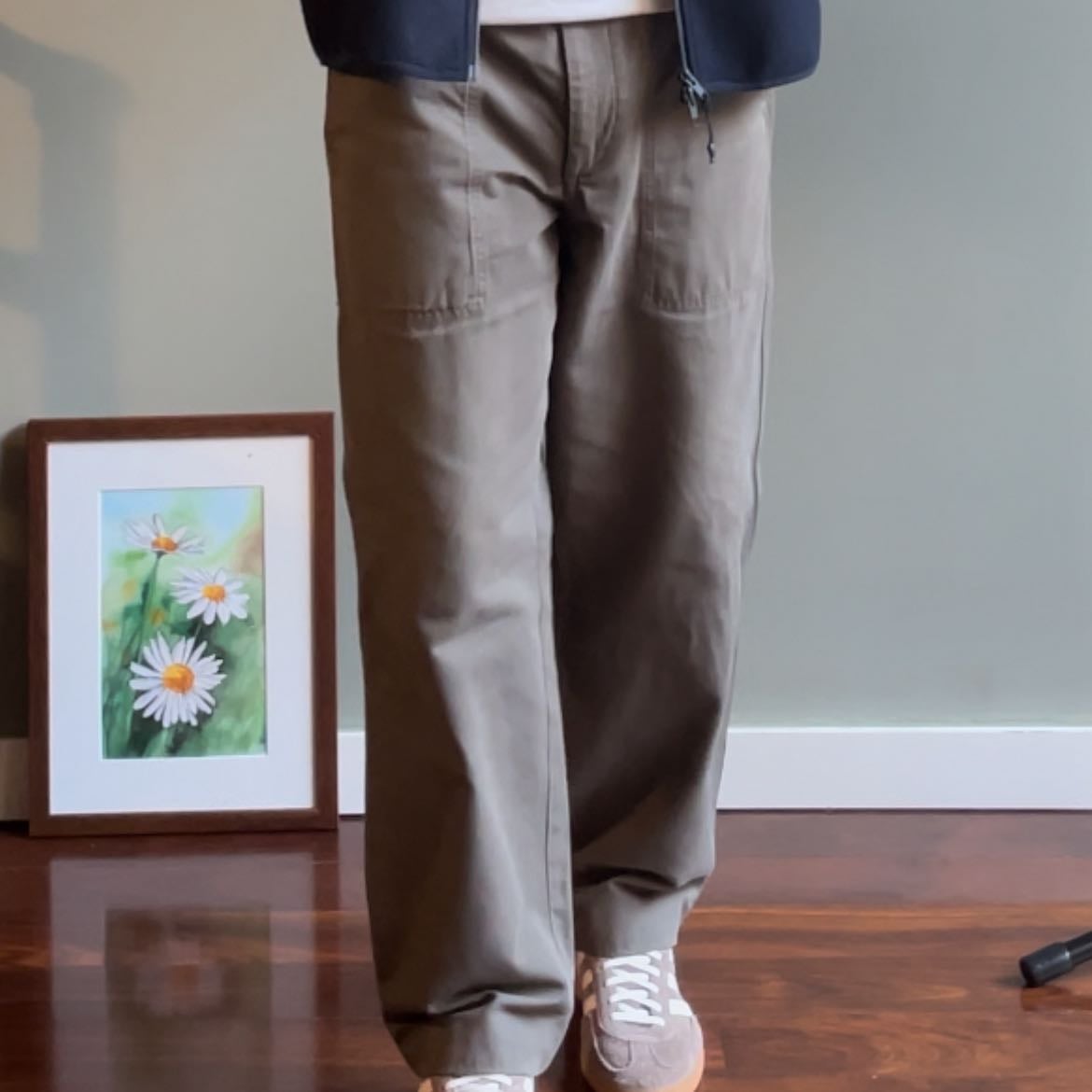 Canvas Regular Fit Trousers - Massimo Dutti