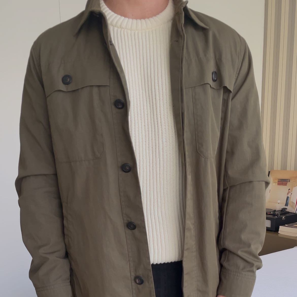 Utility Jacket Olive - Massimo Dutti