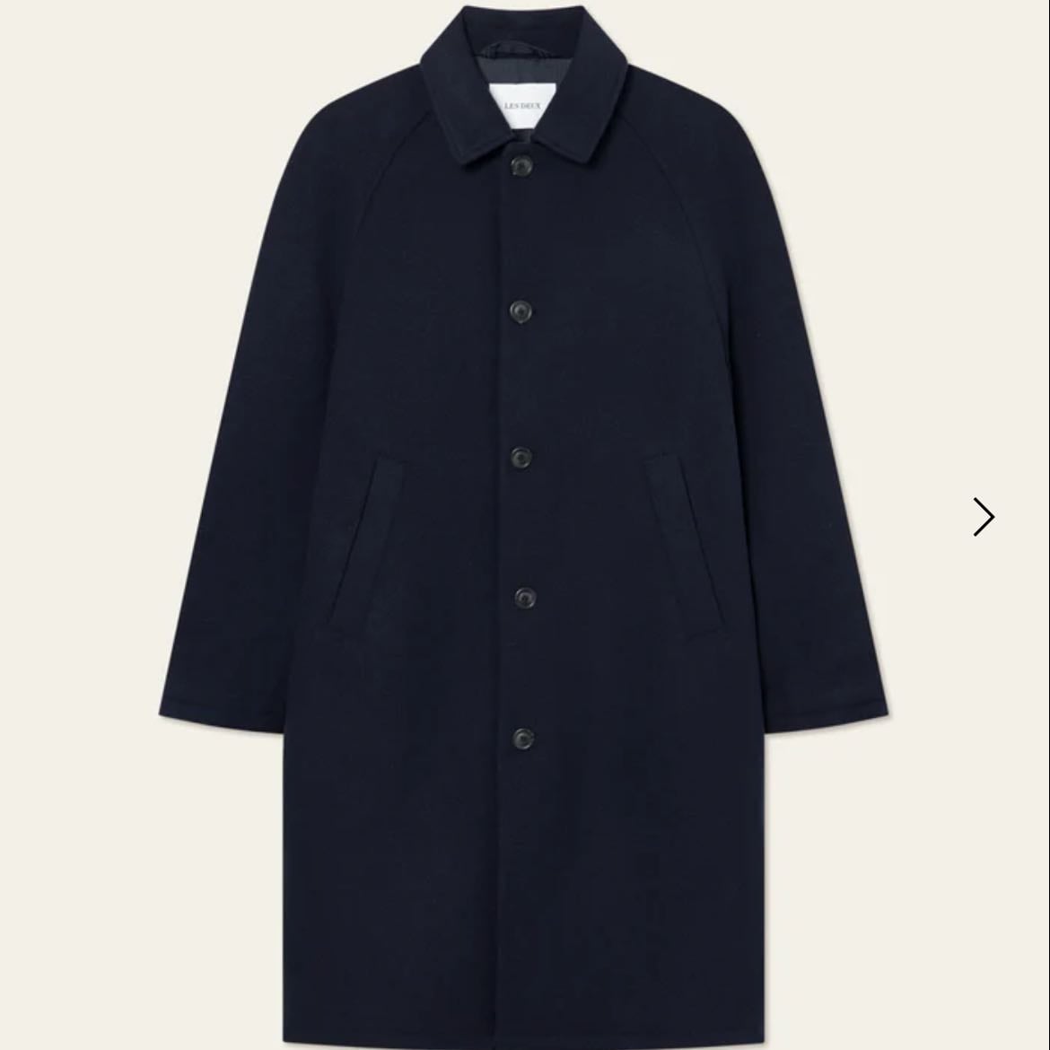 Navy Wool Overcoat - Les Deux