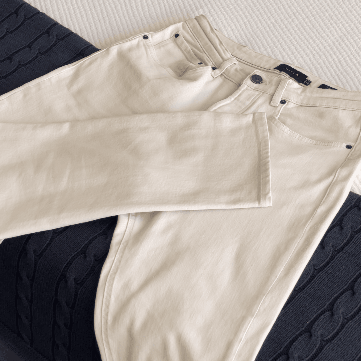 Tapered Fit Jeans - White - Massimo Dutti