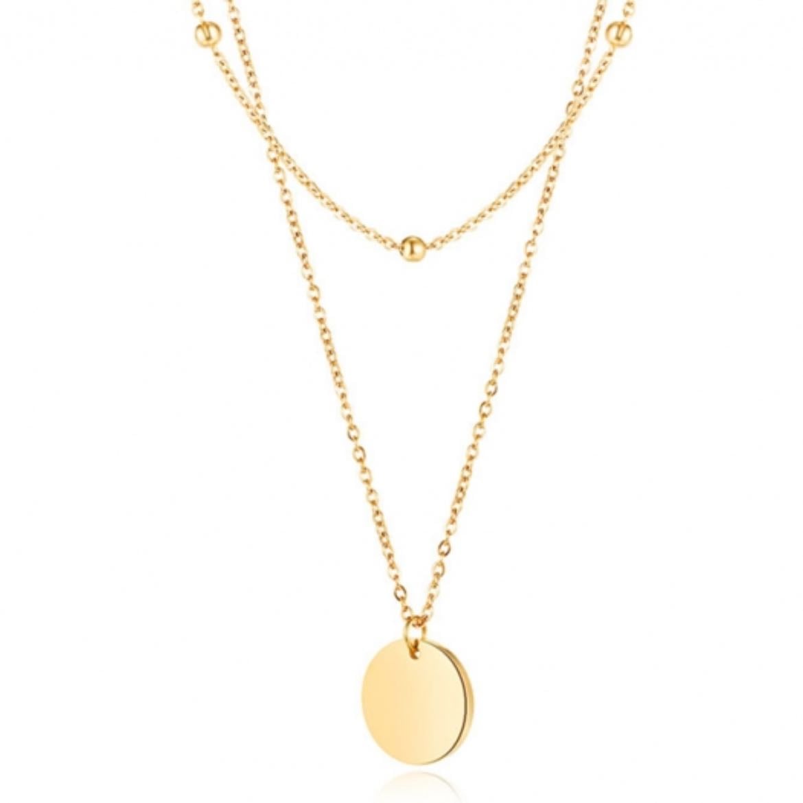 Collier or minimaliste