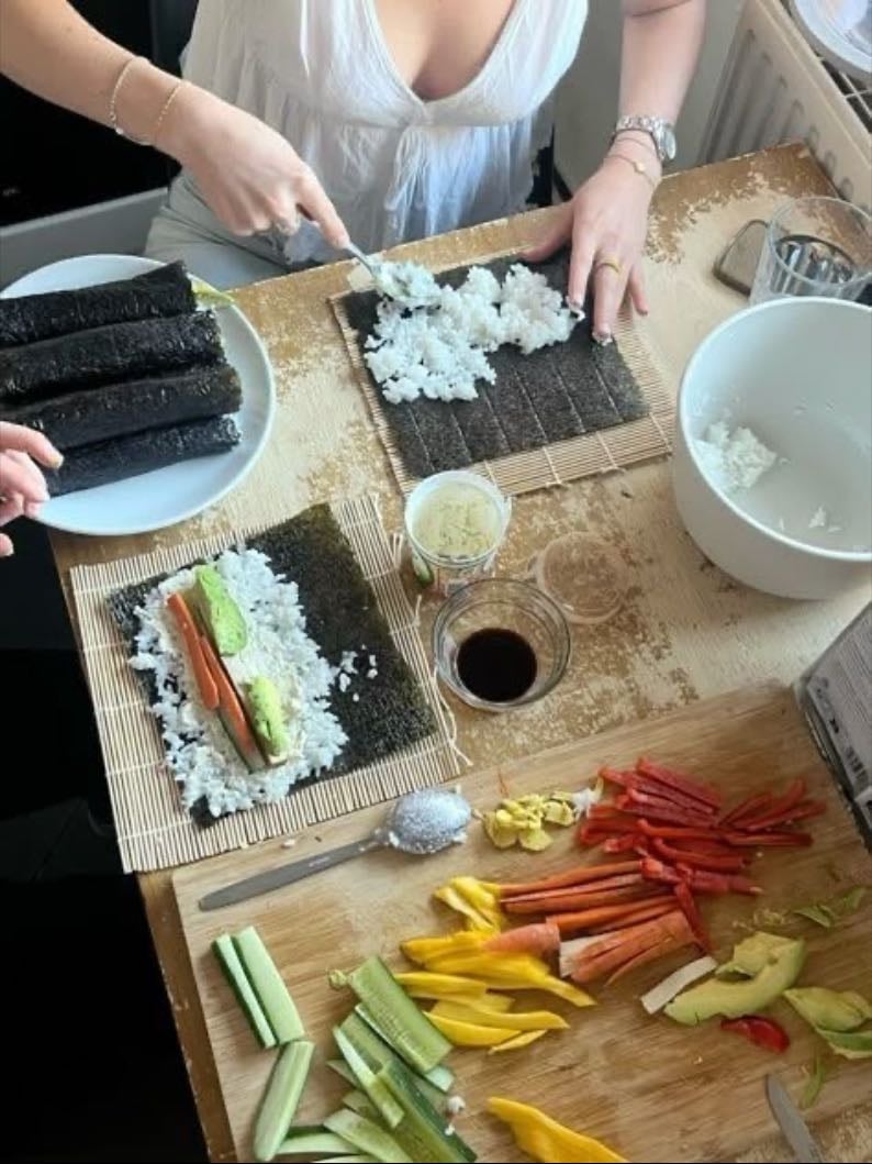 aula de sushi