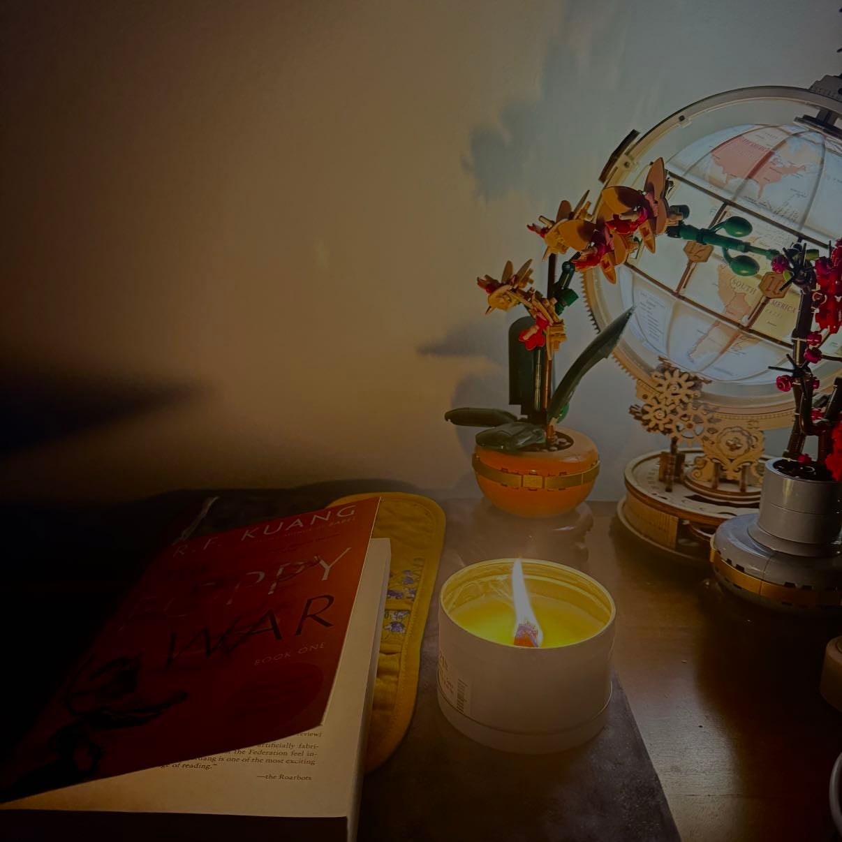 Night time book nooks by the candle light - Trust me