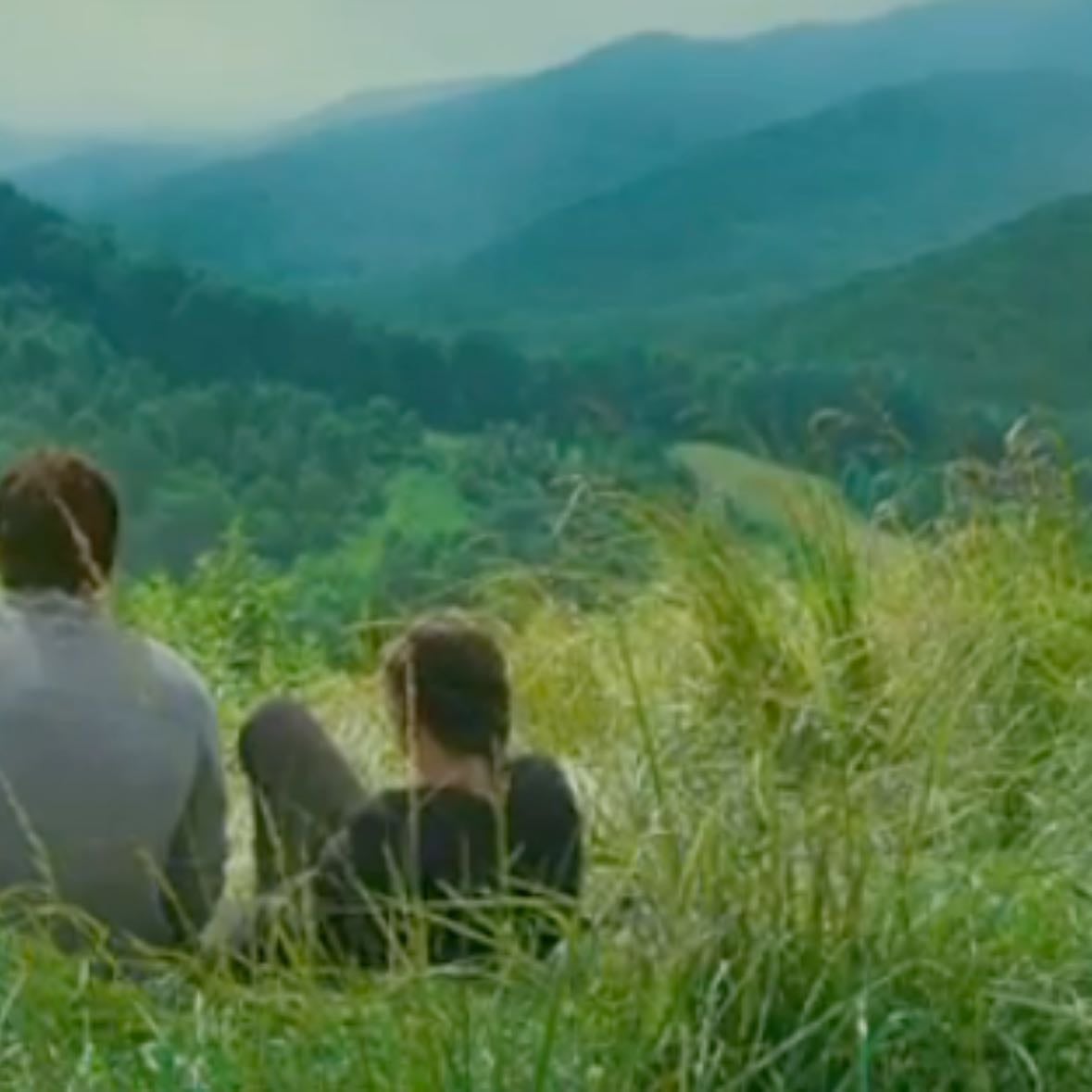 District 12 forest - BUT WITH PEETA INSTEAD