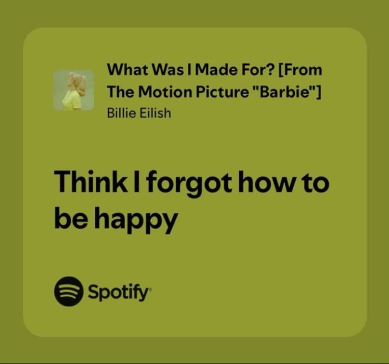 billie eilish - think i forgot how to be happy.