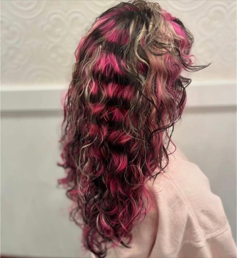 pink and black raccoon tails