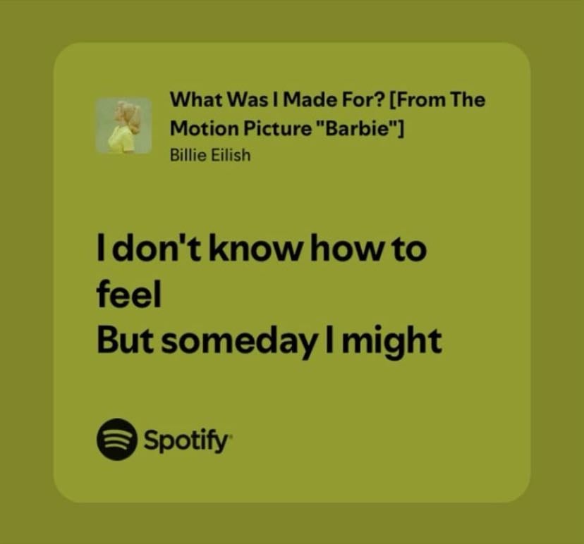 billie eilish - i don’t know how to feel, but someday i might.