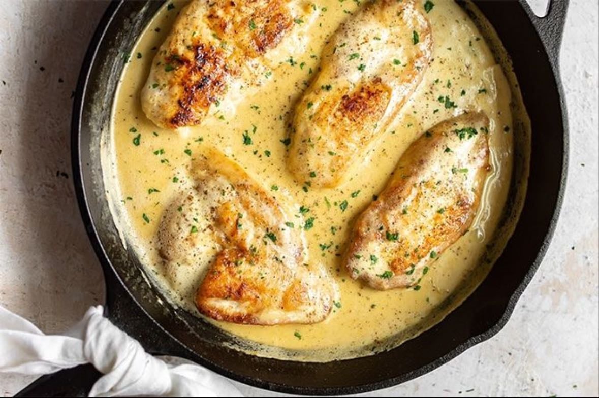 blancs de poulet grillé à la sauce moutarde