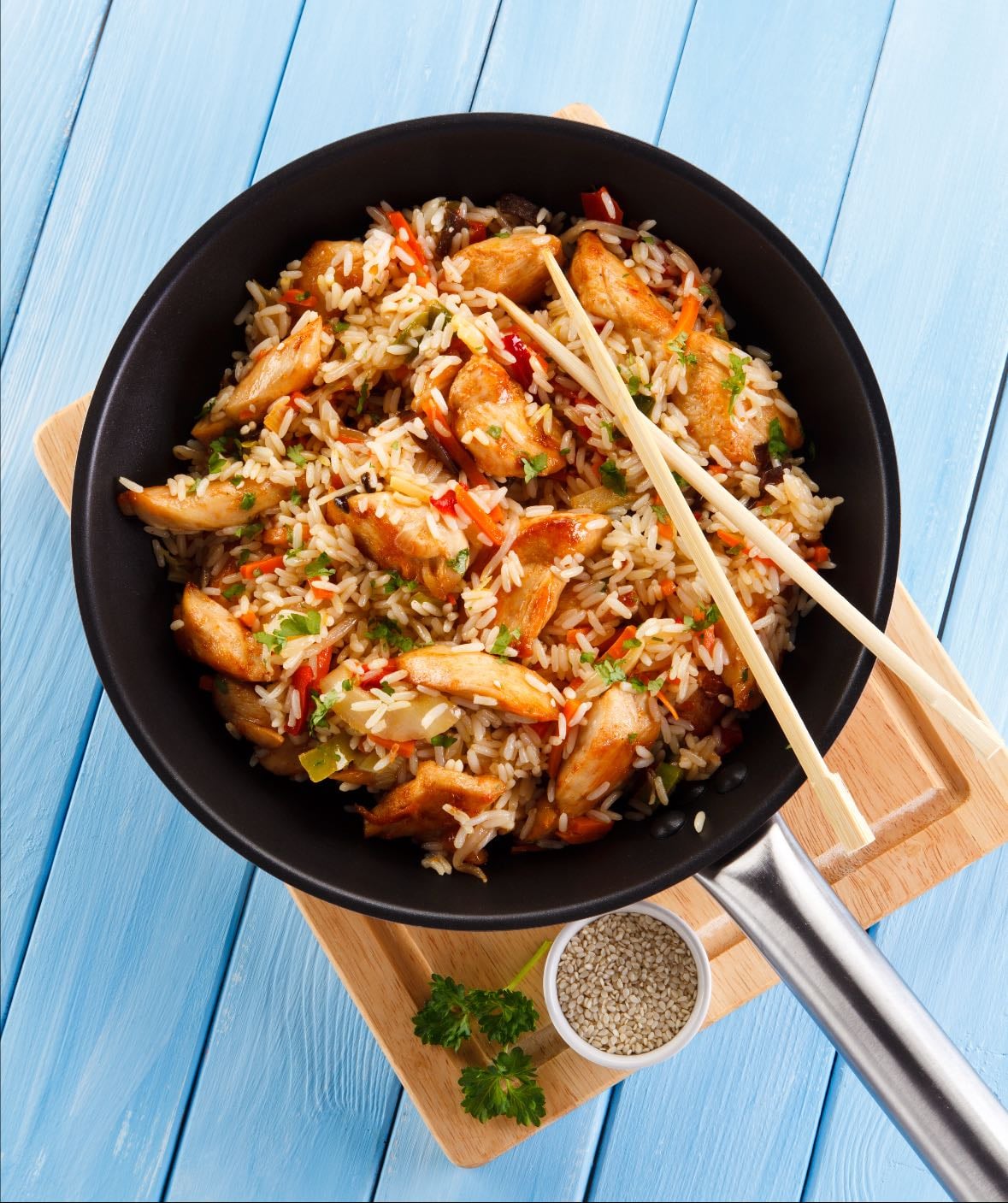 riz sauté au poulet
