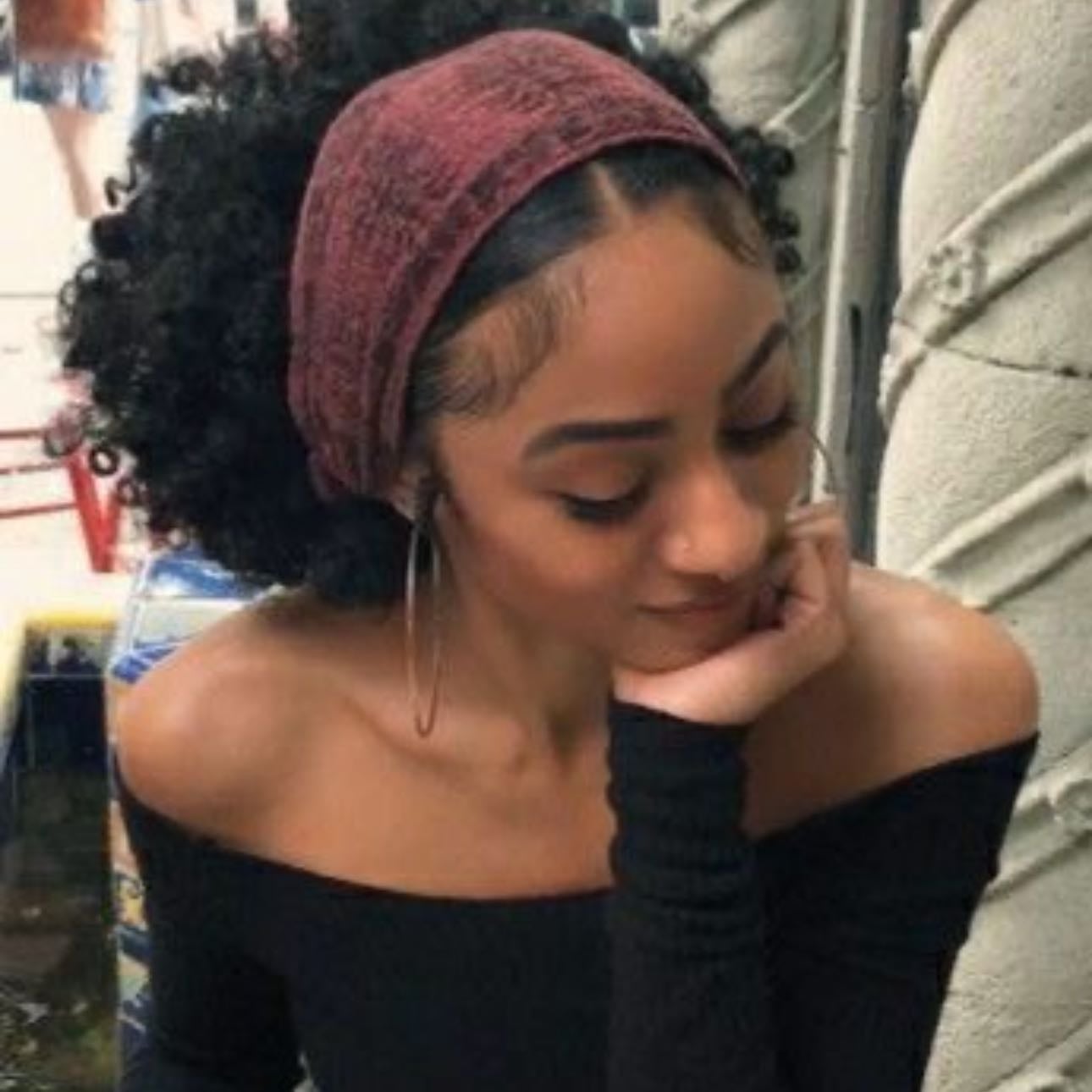 back puff w headband