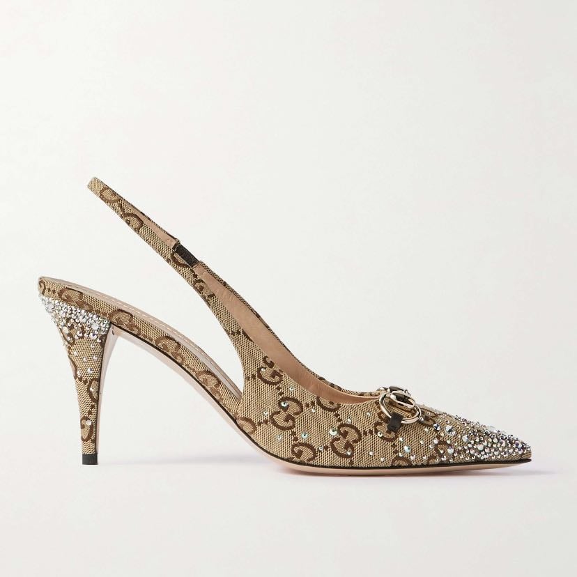 Slingback Pump With Crystal Horsebit - 805 $