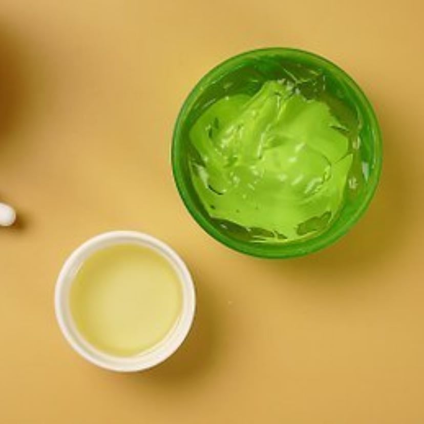 Almond and Aloe Vera Gel, Egg, and Castor Oil
