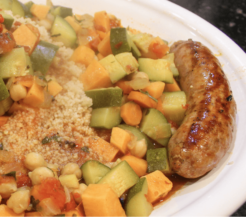 Semolina With Chipolatas And Vegetables