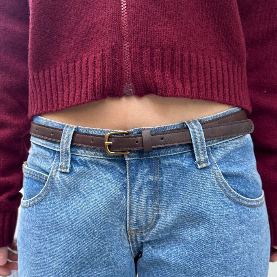 Faux Leather Belt - Brandy Melville
