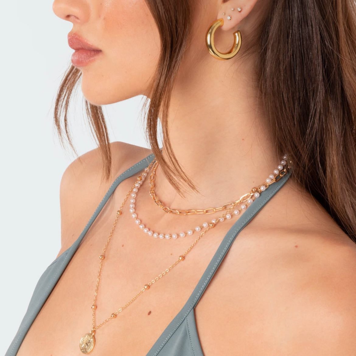 Cool Girl Layered Necklace - Edikted