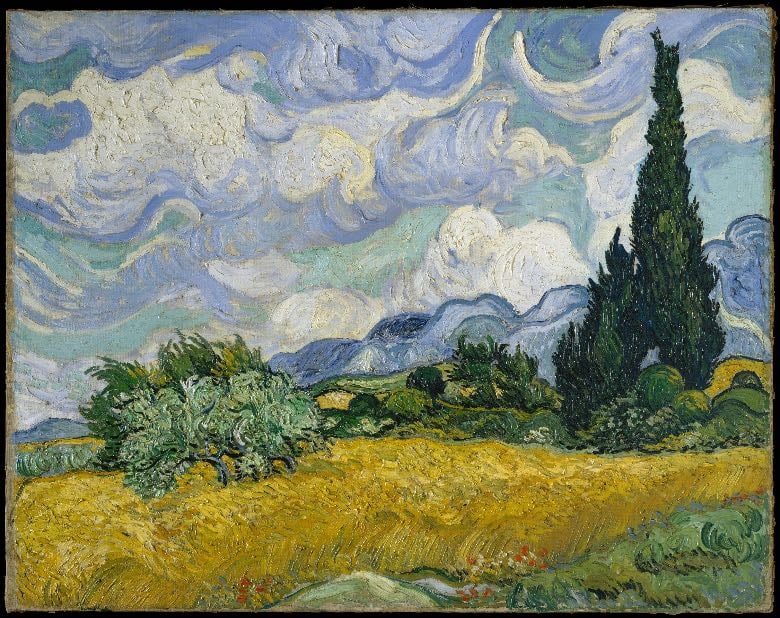 vincent van gogh- wheat field with cypresses