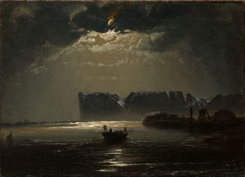peder balke- the north cape by moonlight