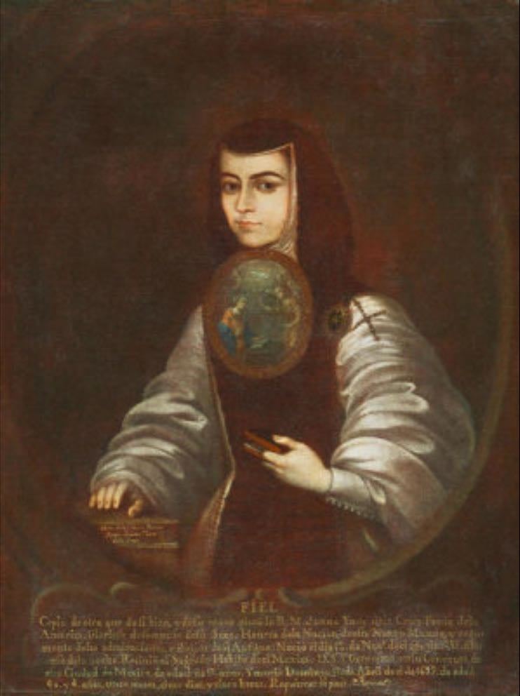 nicolĂĄs enrĂquez de vargas- portrait of sister juana inĂ©s de la cruz