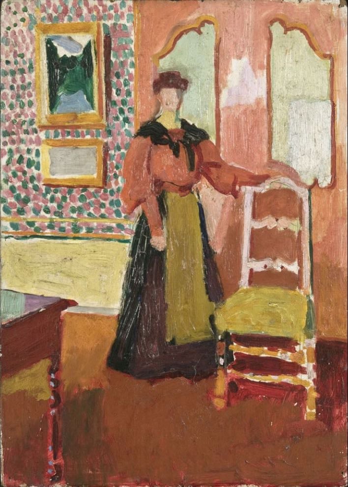 maurice marinot- helen by a chair