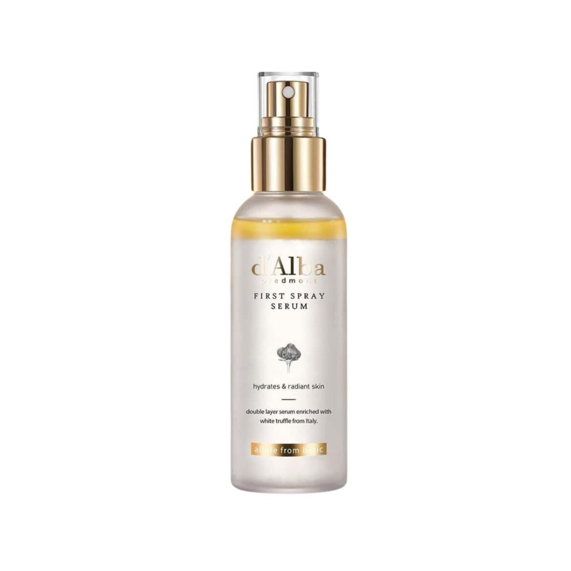d’Alba - White Truffle First Spray Serum - before and after makeup