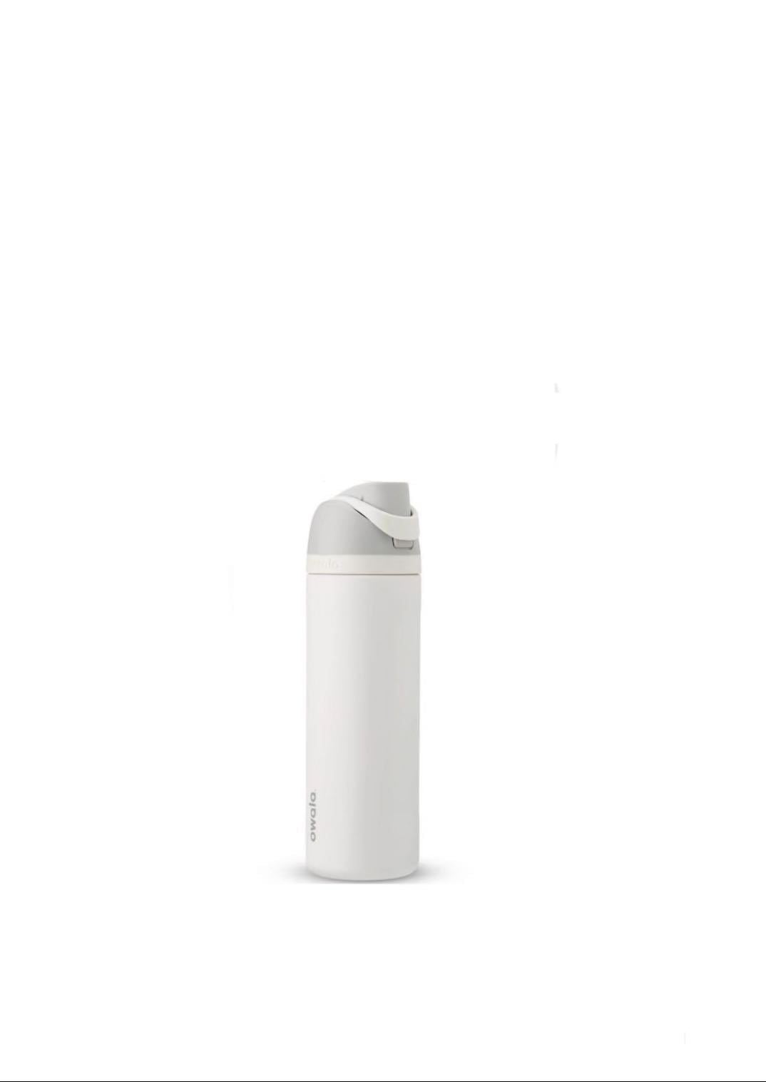 owala water bottle - shy marshmallow (white n grey)