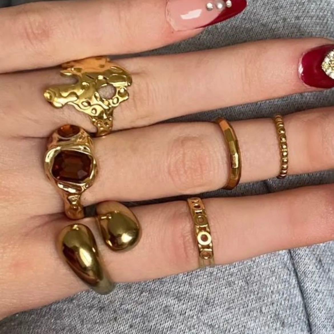 chunky rings - preferencial en dorado