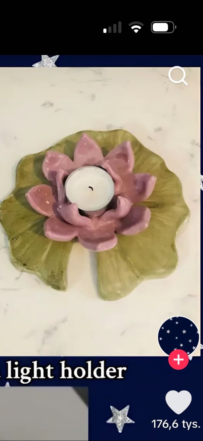 clay tea light holder