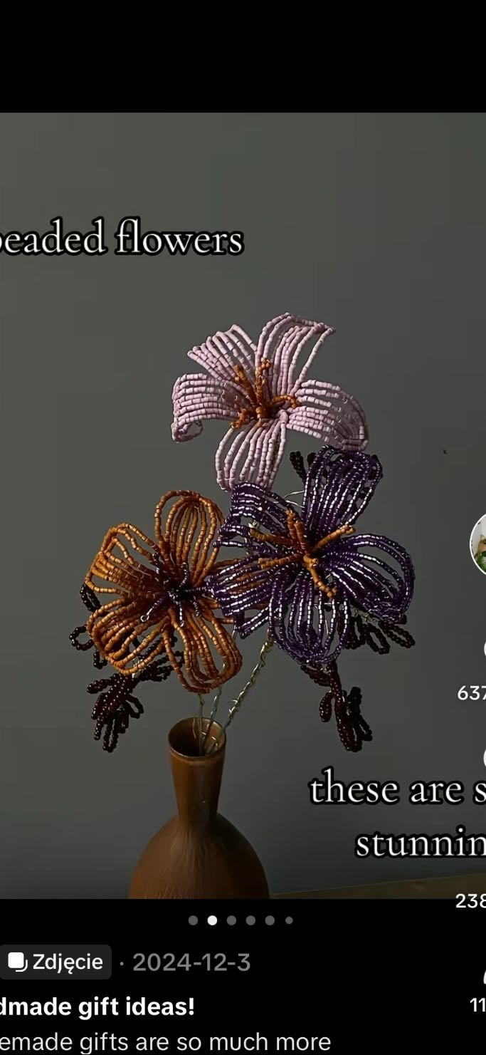 beaded flowers