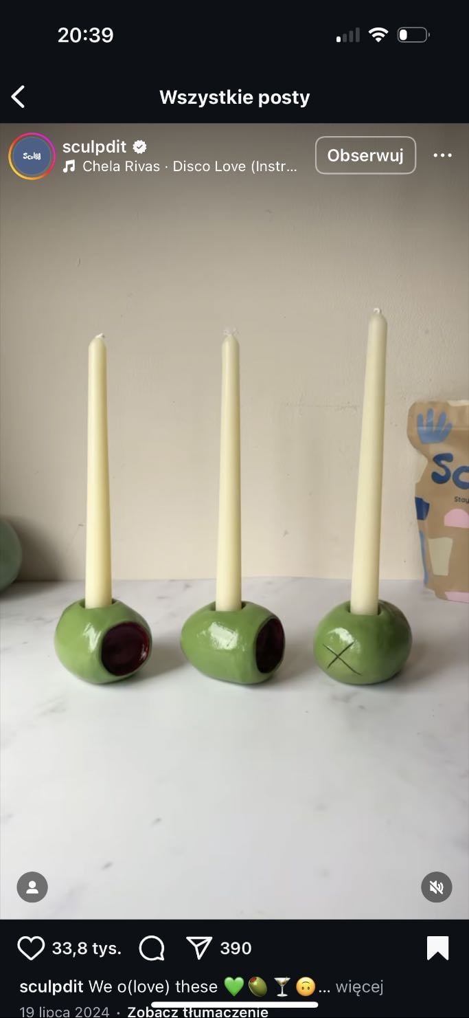 olives candle holders
