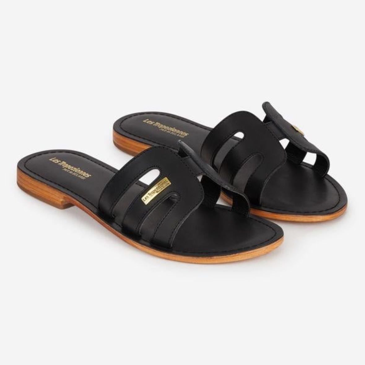 Tropeziennes claquettes noires