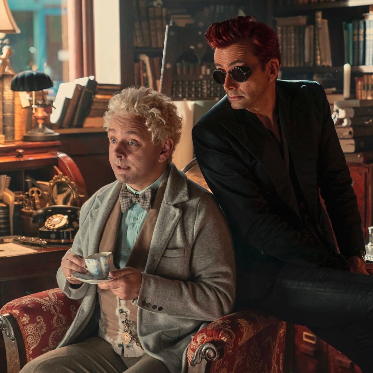 Aziraphale & Crowley (Good Omens) - they are so devoted to one another and nothing about them is defined beyond that. their identities and relationship is too abstract to label anyway. this is what 6,000 years of yearning does to two bei