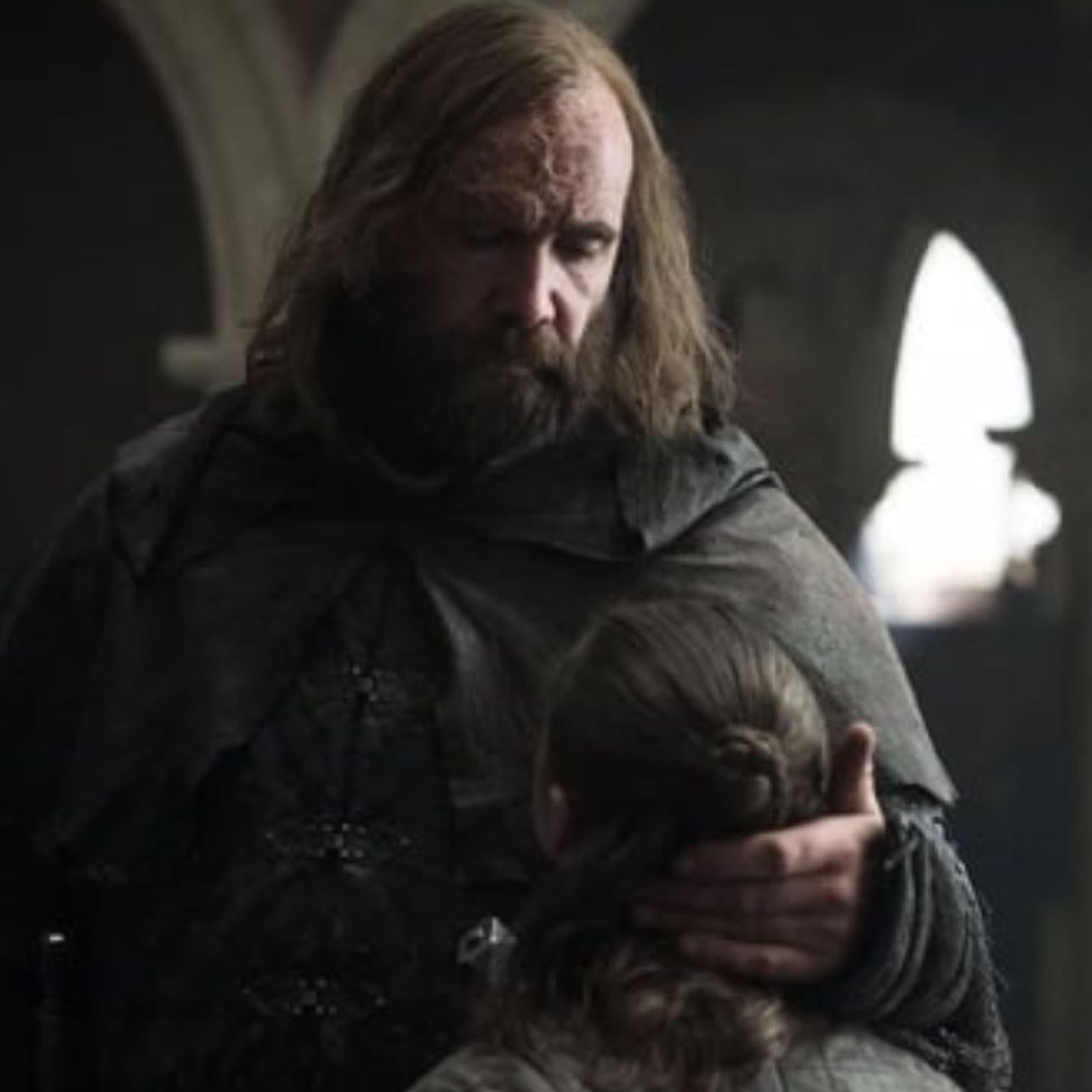 arya & the hound (game of thrones) - “I fought for you, didn’t I?” // doomed grumpy man who finds a feral teenage girl to adopt trope will always have me by the throat. these two made it so much worse!!!!!