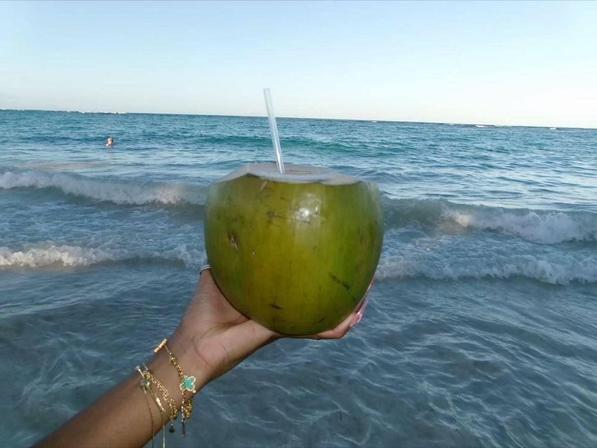 drink from a coconut