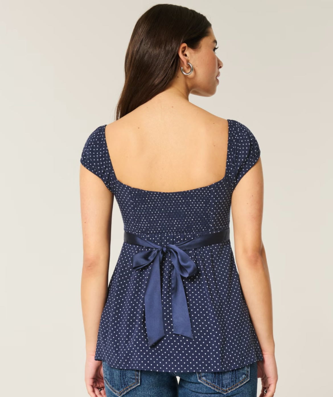 Hollister Easy Satin Tie Babydoll Top - $29.95