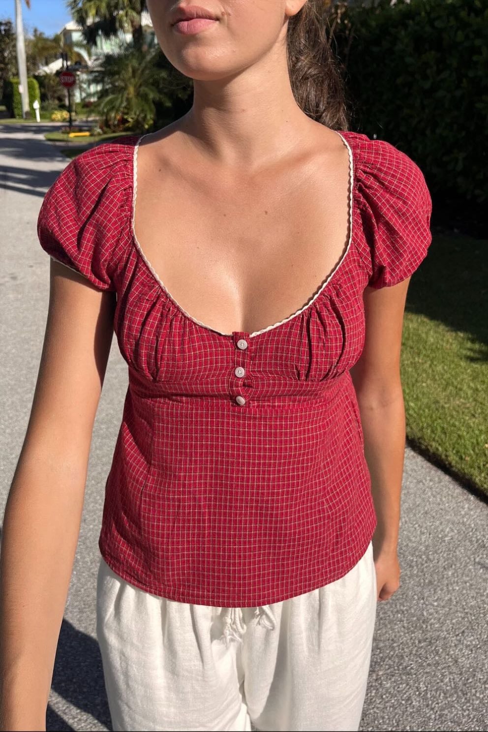 Brandy Melville Blair Plaid Top - $26.00