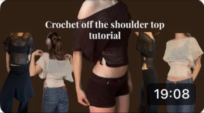 Crochet of the shoulder top - Youtube