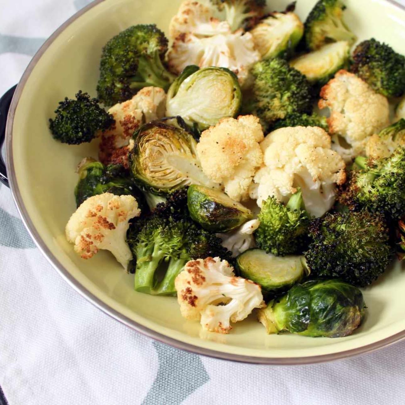 Broccoli, cauliflower, and Brussels sprouts