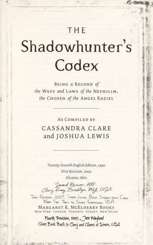 The Shadowhunter's Codex - Cassandra Clare, Joshua Lewis · 2013