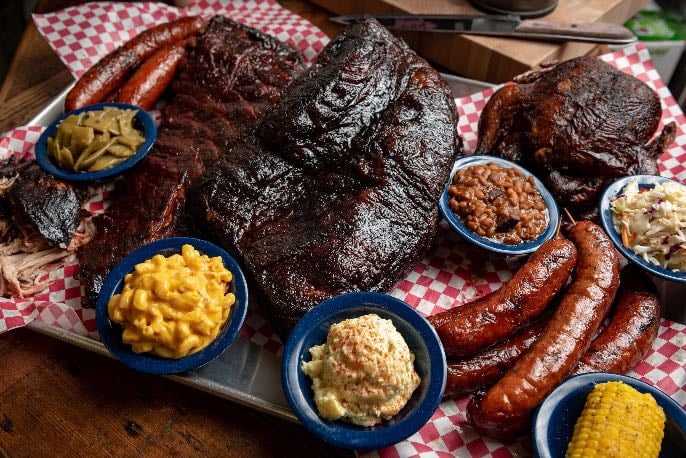 Texas bbq - Brisket, pork ribs, sausages