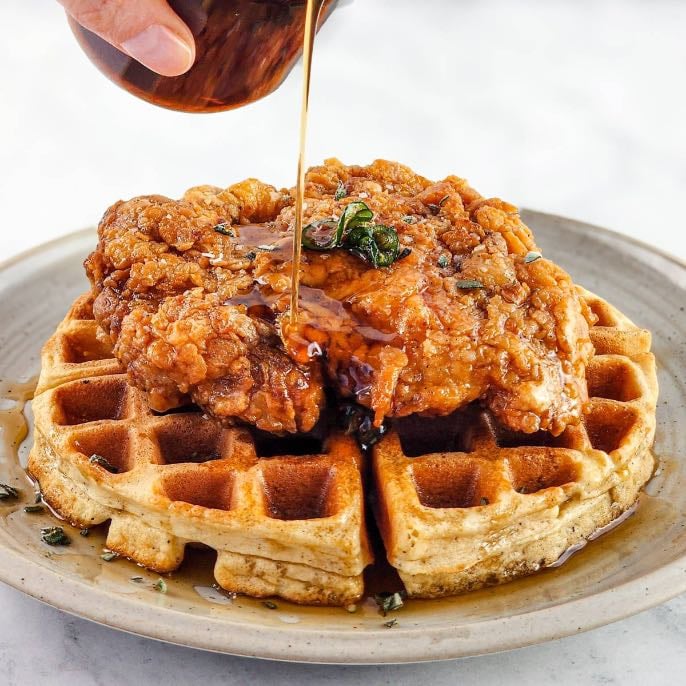 Chicken and waffles